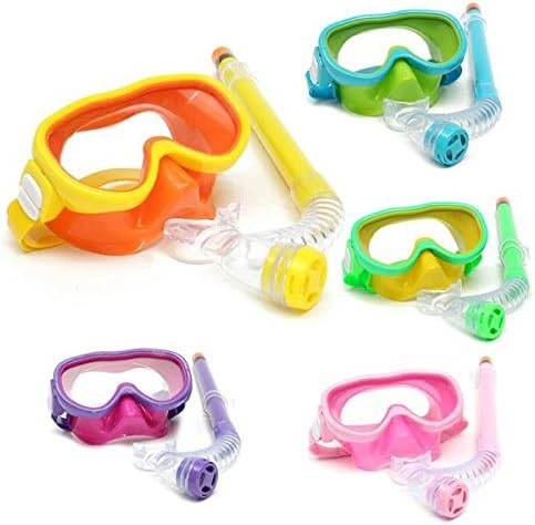 Diving Goggles Set Glasses Mask Swimming Diving Snorkel Breathing Tub (Children Professional Silicone)
