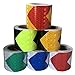 Viewm Reflective Tape 3 m Safety Warning Tape Arrow Sticker 2 Inch x 3.28 Yard / 5 cm x 3 m, 3 Rolls, Blue and Silver