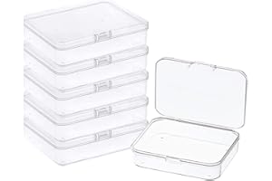 Goiio 3 Pcs 5.6x4.2x1.8 Inches Clear Rectangle Box for Collecting Small Items, Beads, Game Pieces, Business Cards, Crafts Accessories