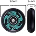AOWISH 2-Pack Inline Skate Wheels [Available in Sizes 72mm 76mm 80mm] Rollerblade Replacement Wheel with Bearings ABEC-9 (Black & Green)