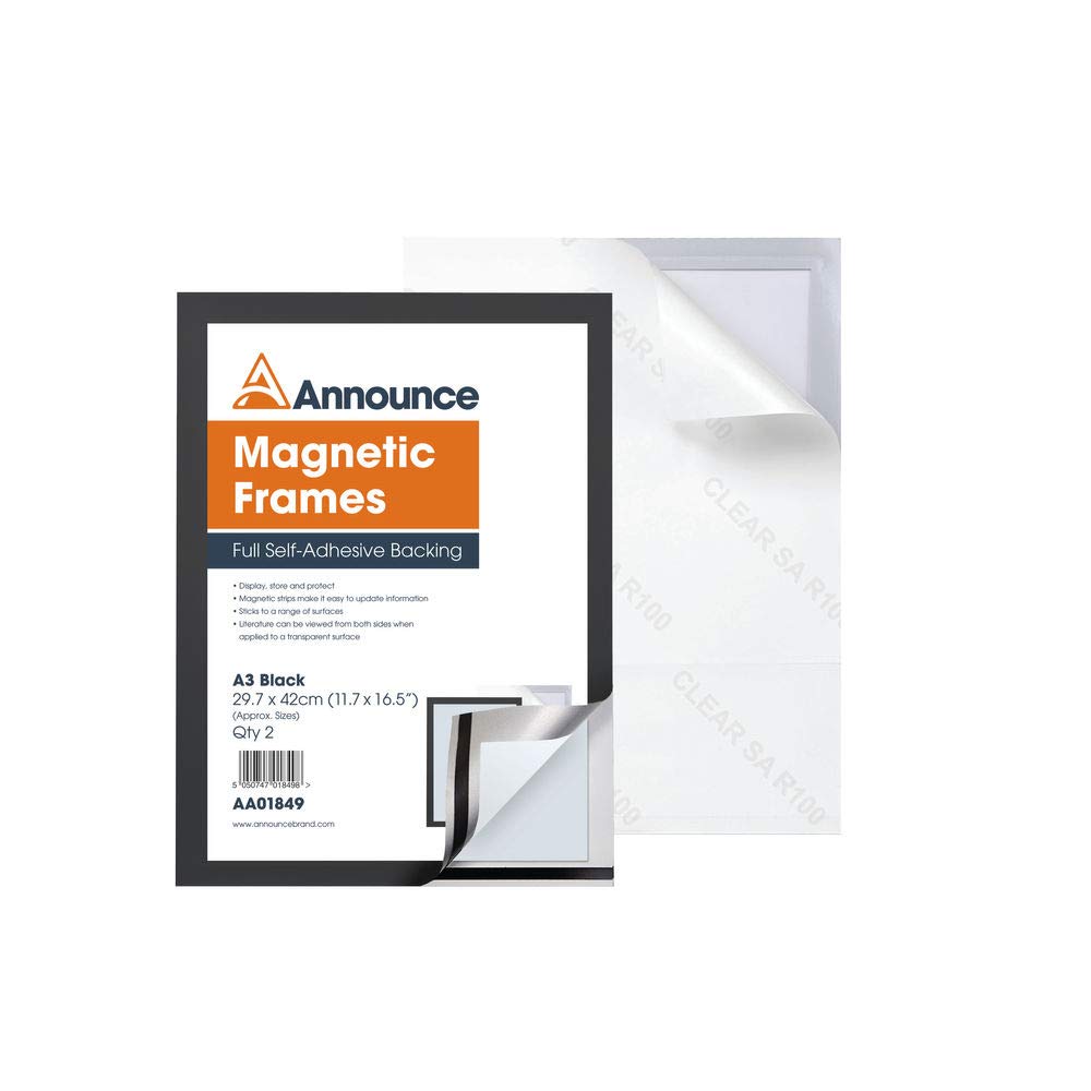 Announce Magnetic Frame A3 Black (Pack of 2) AA01849