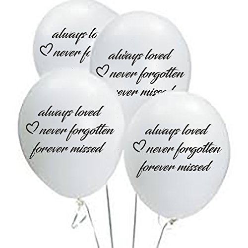 Biodegradable Funeral Balloons 25 White Elegant Memorial Balloons