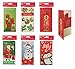 Assorted Embellished Gift Card, and Money Holder Cards, Set of 36 Cards for Christmas, Assorted with Penuins, Santa, Snowman, Noel, Ornaments