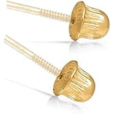 14k Gold Earring Back Replacement Pair Screw-Back Clutch Unique Fit Only for Art And Molly Brand Earrings (WILL NOT FIT ANY OTHER BRAND OF EARRINGS)