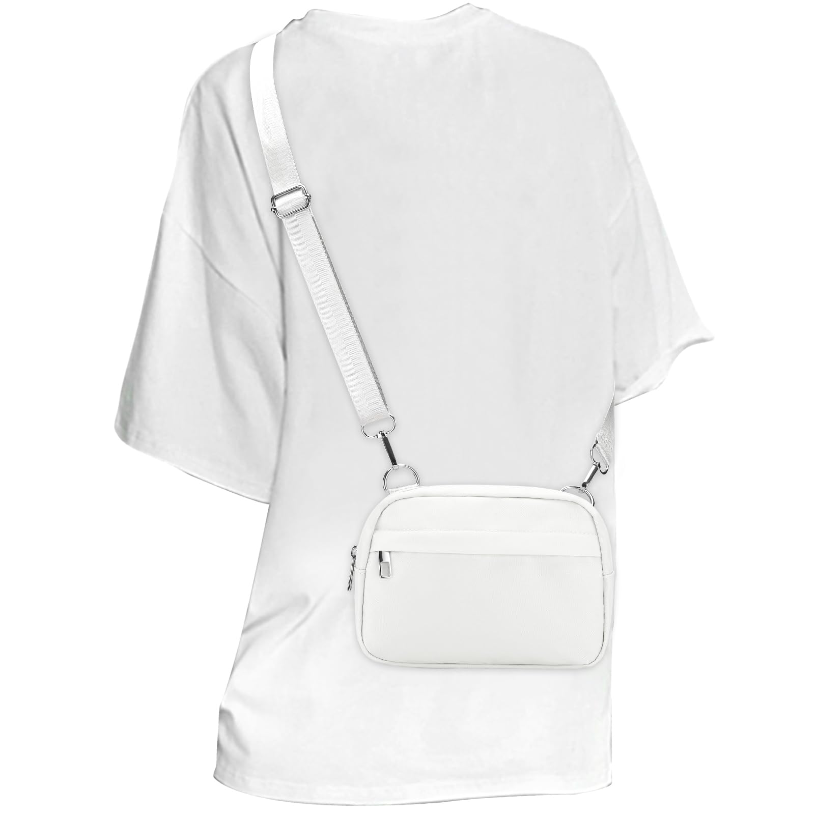 Photo 1 of MAXTOP Small Crossbody Bags for Women with Detachable Strap Cross Body Bag Fanny Pack Cell Phone Purse for Travel Essentials Gift for the Bride?Pure White?