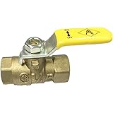 Nigo 240SS Series Forged Brass Mini Gas Ball Valve, CSA Certified, Lever Handle, NPT Female, Standard Port 600WOG (1/4")