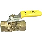 Nigo 240 Series Forged Brass Mini Gas Ball Valve, 1/4" NPT Female | CSA Certified, Standard Port 600WOG, Lever Handle, 1/4" NPT Female x 1/4" NPT Female