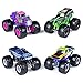Monster Jam Official Die-Cast 1:64 Scale Double 2 Pack (Blue Thunder, Storm Damage, Grave Digger, Wild Flower)
