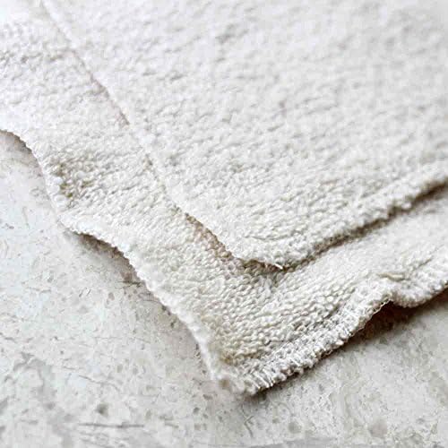 Organic Terry Cotton Makeup Remover Pads with Laundry Bag - Ethically Made in USA, Natural GOTS-certified Cotton, Soft, Free of Chemicals + Dyes (Set of 5)