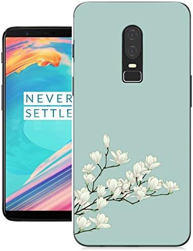 Oneplus 6 Case, Rnicy Ultra-thin Full-Body Protection Flexible TPU Soft Cover Case For Oneplus 6 (Magnolia)