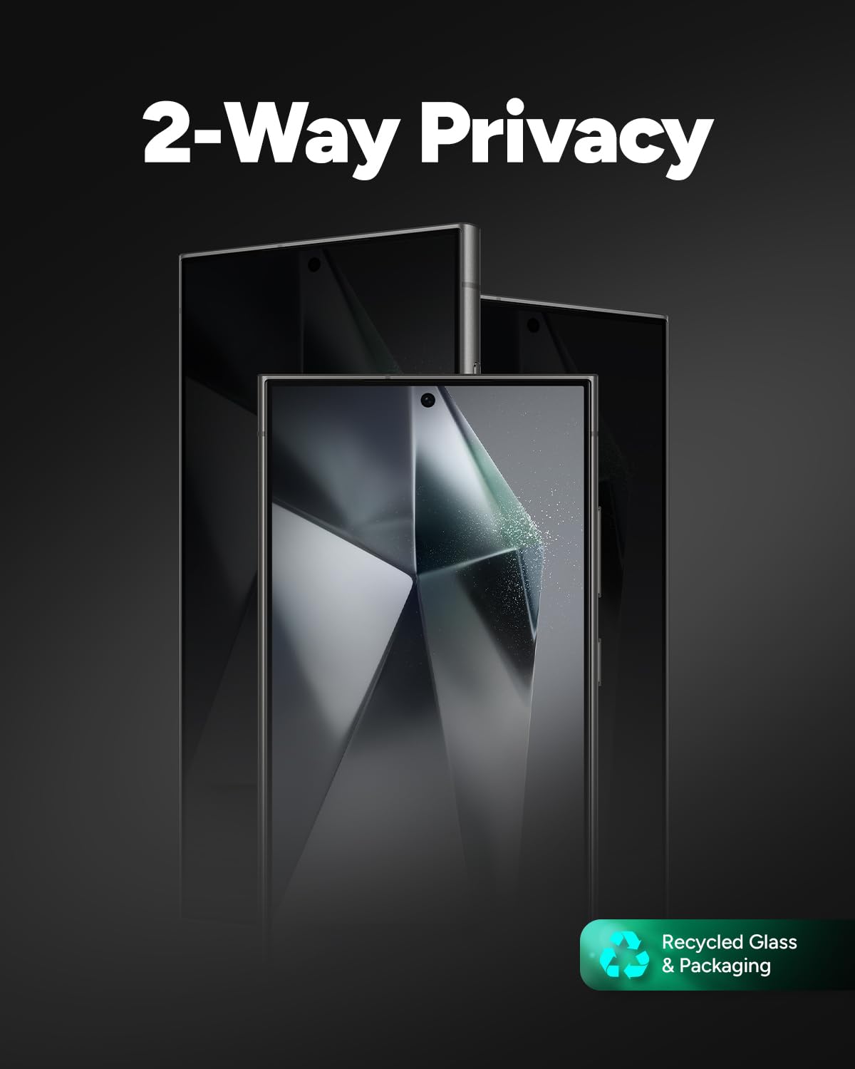 ZAGG InvisibleShield Glass Elite Screen Protector for iPhone 14 Pro Max, 2-Way Privacy, Reinforced Edges, 5X Shatter Protection