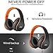 Bluetooth Over-Ear Headphones, Zihnic Foldable Wireless and Wired Stereo Headset Micro SD/TF, FM for iPhone/Samsung/iPad/PC/TV,Soft Earmuffs &Light Weight for Prolonged Wearing (Black-Orange)thumb 2