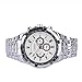 Fanmis Mens Quartz Analog Display Stainless Steel Watches Casual White Dial Waterproof Wrist Watch
