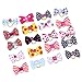 Pixnor Pet Dog Hair Bows Accessories With Rubber Bands Pack Of 20