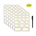 Nardo Visgo 120-Pack Colored Chalkboard Labels Stickers in Assorted Sizes for Mason Jars Pantries and Other Crafts,6 Sheets