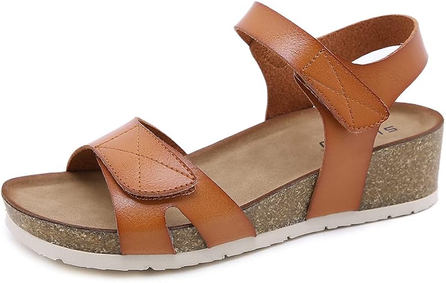 Amazon.com | ZAPZEAL Ladies Wedge Sandals Mid Heel Shoes Summer Buckle Open Toe Casual Ankle 