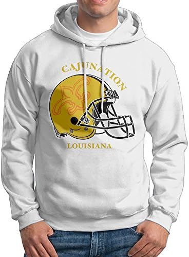 TQUSIJ Men's Long-Sleeved Sweater Cajunation Louisiana Football Team Logo Animal Fashion Personality Long-Sleeved Sweater