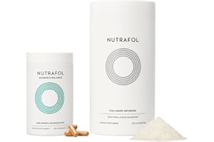 Nutrafol Women's Balance Hair Growth Supplement with Collagen Peptides, Ages 45+, Clinically Tested for Stronger, Visibly Thicker Hair, Dermatologist Recommended, 1 Month Supply, 12 fl oz. Bottle