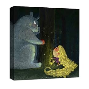 Big Mouse Stay with Child in Night Painting...