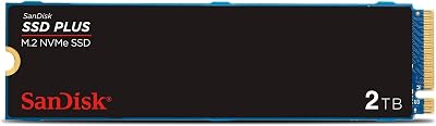 SanDisk Plus 2TB M.2 NVMe SSD PCIe Gen 3 2280 Internal Drive