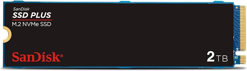 SanDisk Plus 2TB M.2 NVMe SSD PCIe Gen 3 2280 Internal Drive