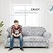TIKAMI Stretch Printed Sofa Slipcover 2-Piece Couch Cushion Cover Washable Spandex Furniture Protector (Medium, RetroGrey)