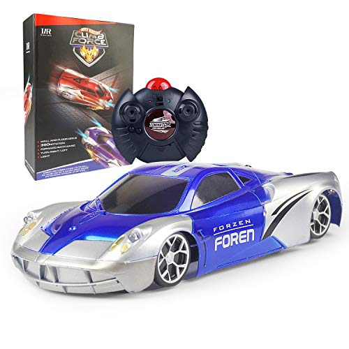 FIGROL Wall Climbing Car,Climbing Rc Cars 360° Rotating Stunt Vehicle,with Remote Control, LED Head Gravity,Rechargeable for Kid,Girfts(Blue) - Thumbnail 7