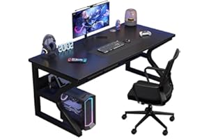 Gaming Desk, 40 Inches Writing Office Student PC Computer Desk Extra Large Modern Ergonomic Racing Style Table Workstation Ca