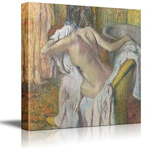 After The Bath Woman Drying Herself by Edgar Degas