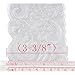 HOUSWEETY 10 Yards White Stretch Floral Scallop Lace Edge Trim 3-3/8