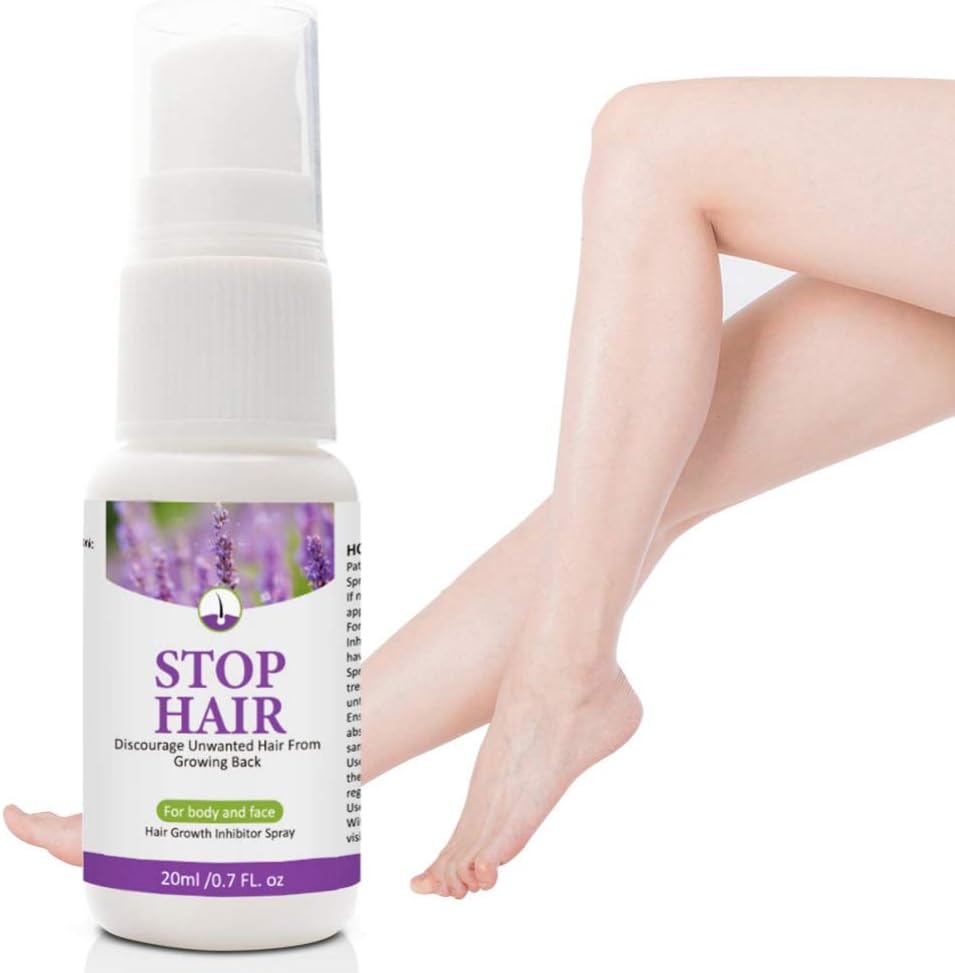 Luxsea Hair Inhibitor Hair Removal Spray Hair Inhibiting and Reducing to Stop Hair Growth Mild Ingredient Non-Irritating Hair Removal Depilatories Spray for Arm/Underarm/Legs