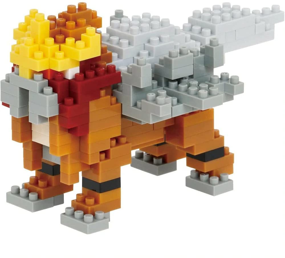 nanoblock Bandai Entei Pokemon Model Building Blocks Puzzles For Adults And Kids | Plastic Model Kits With Mini Bricks Make Great Pokemon Gifts For Boys Girls And Adults Age 12+