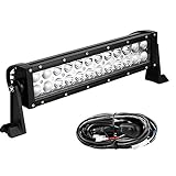 YITAMOTOR Led Light Bar Wiring Harness 72W 14Inch Led Work Light Spot Flood Combo LED Light Pods Offroad Driving Light Waterproof Led Light 4WD ATV 4X4 SUV Truck Boat Car 12V,2 Years Warranty