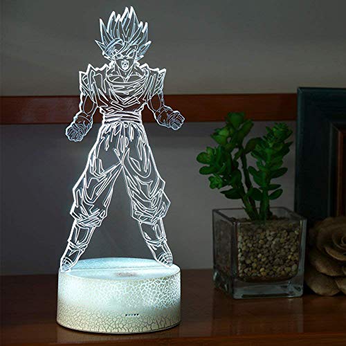 AXAYINC 3D Night Light LED Illusion Desk Table Lamp 7 Colors Change USB Cable Touch Button Christmas - //coolthings.us