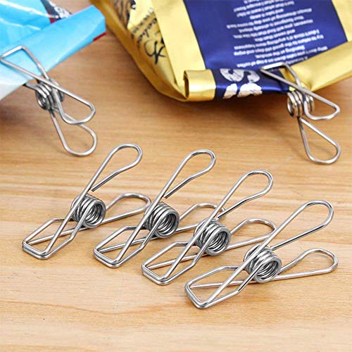 KESOL Clothes Pins, 2.5" Heavy Duty Stainless Steel Wire, Multi-Purpose Utility Clips Clothespin Clothesline Clip for Home/Office - 40 Pack - Thumbnail 5
