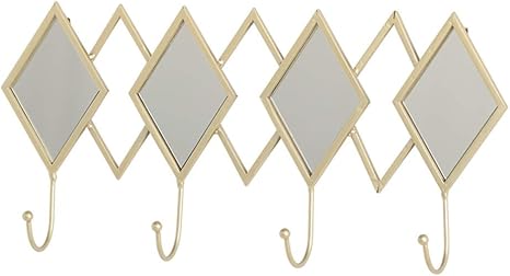 Perchero Pared Con Espejo Ganchos De Pared Decoracion Metalicos