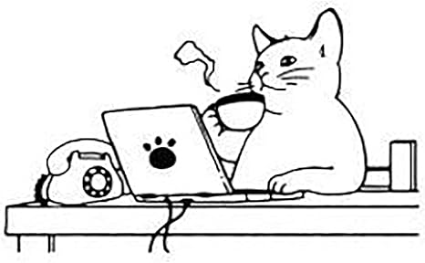 Amazon 猫コーヒーミルクティーショップに適した子猫柄ウォールステッカー ウィンドウガラスステッカーペットショップレイアウトウォールステッカー 黒 16 9 In ウォールステッカー オンライン通販