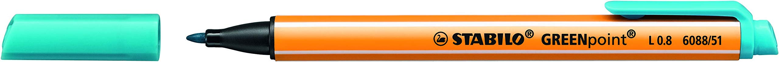 STABILO Greenpoint 6088/51 Fibre-Tip Pen Turquoise