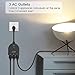 Outdoor Smart Plug Wifi Outlet with 3 Sockets Wireless Remote Control Timer 125V/15A/1875W Compatible with Alexa/Google Home Assistant Weatherproof for Indoor and Outdoor Use No Hub Required Plugs