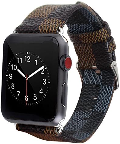 Apple Watch Leather Band, Dancl Genuine Leather Strap, Classic Replacement iwatch Wristband with Secure Buckle, Upgraded Adapter for Apple Watch Series 3 / 2/ 1 / Sport Edition(apple watch band, 42mm)