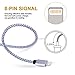 iPhone Cable,Akaho 3Pack 6FT Nylon Braided Cord Lightning Cable Certified to USB Charging Charger for iPhone 7/7 Plus 6/6S Plus 5S/5C/5, iPad Pro/Air 2,iPod Nano 7th gen (Gray White)