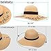Women Straw Hat, Floppy Wide Brim Summer Sun Hats, Embroidered Cap for Bride Honeymoon Beach Party, Cruise, Vacation