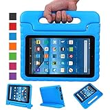 Fire 7 Case,Fire 7 2015 Case,SNOW WI®-Kids Shock Proof Convertible Handle Stand Light Weight Super Protective Stand Cover for Amazon Fire Tablet (7 inch Display, 2015 Release Only) (Blue)