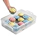 VonShef Snap and Stack Cupcake Storage Carrier 2 Tier - Store up to 24 Cupcakes or 2 Large Cakes