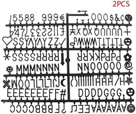 Wuweiwie12 2Pc Characters for Felt Letter Board 340 Piece Numbers Symbols Alphabets and Emojis for Letter Board