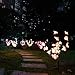 mopha Solar Garden Lights Outdoor Stake Bright LED Solar Powered Landscape Lights for Pathway,Yard,Patio,Deck,Walkway Christmas Decoration- Two Mode Solar Tree Lights (Orchid Light)