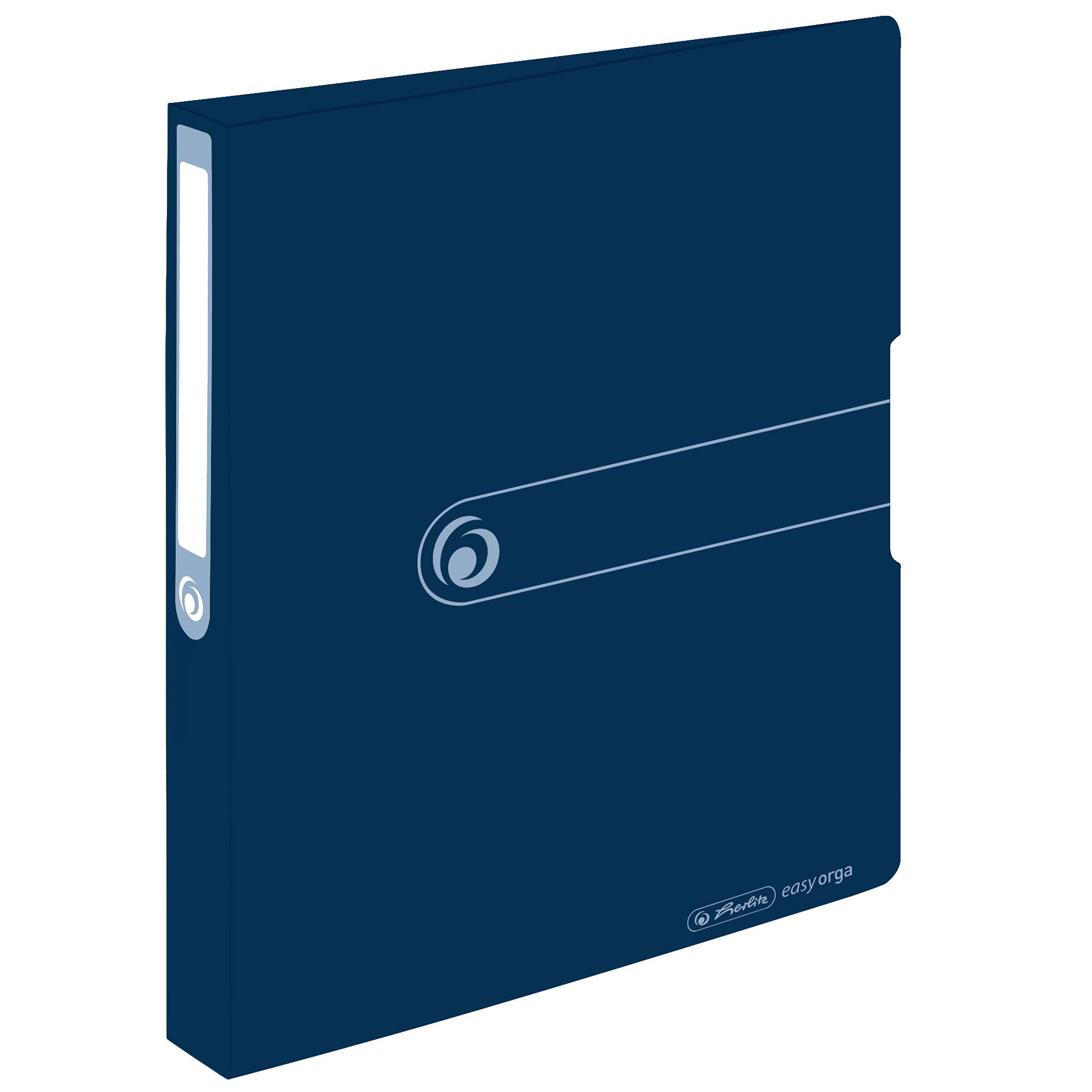 Herlitz 11282605 Recycled Ring Binder A4 2 Ring Combination Mechanism 3.8 cm Spine Filling Height 25 mm Dark Blue