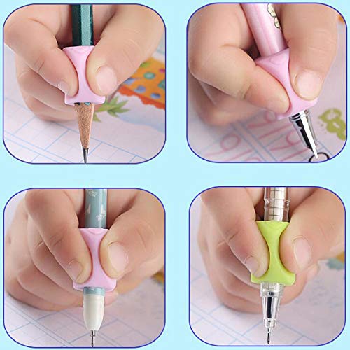 Pencil Writing Grips for Kids Handwriting 20 Pack Pencil Holder Utensils Pen Writing Aid Grip Posture Correction Tool with Comfortable Ergonomic Writing