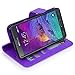 Note 4 Case, LK Galaxy Note 4 Wallet Case, Luxury PU Leather Case Flip Cover with Card Slots & Stand For Samsung Galaxy Note 4, PURPLE
