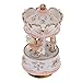 B&S FEEL 3-Horse Carousel Music Box Melody Carrying You from Castle in The Sky(Laputa)(White)